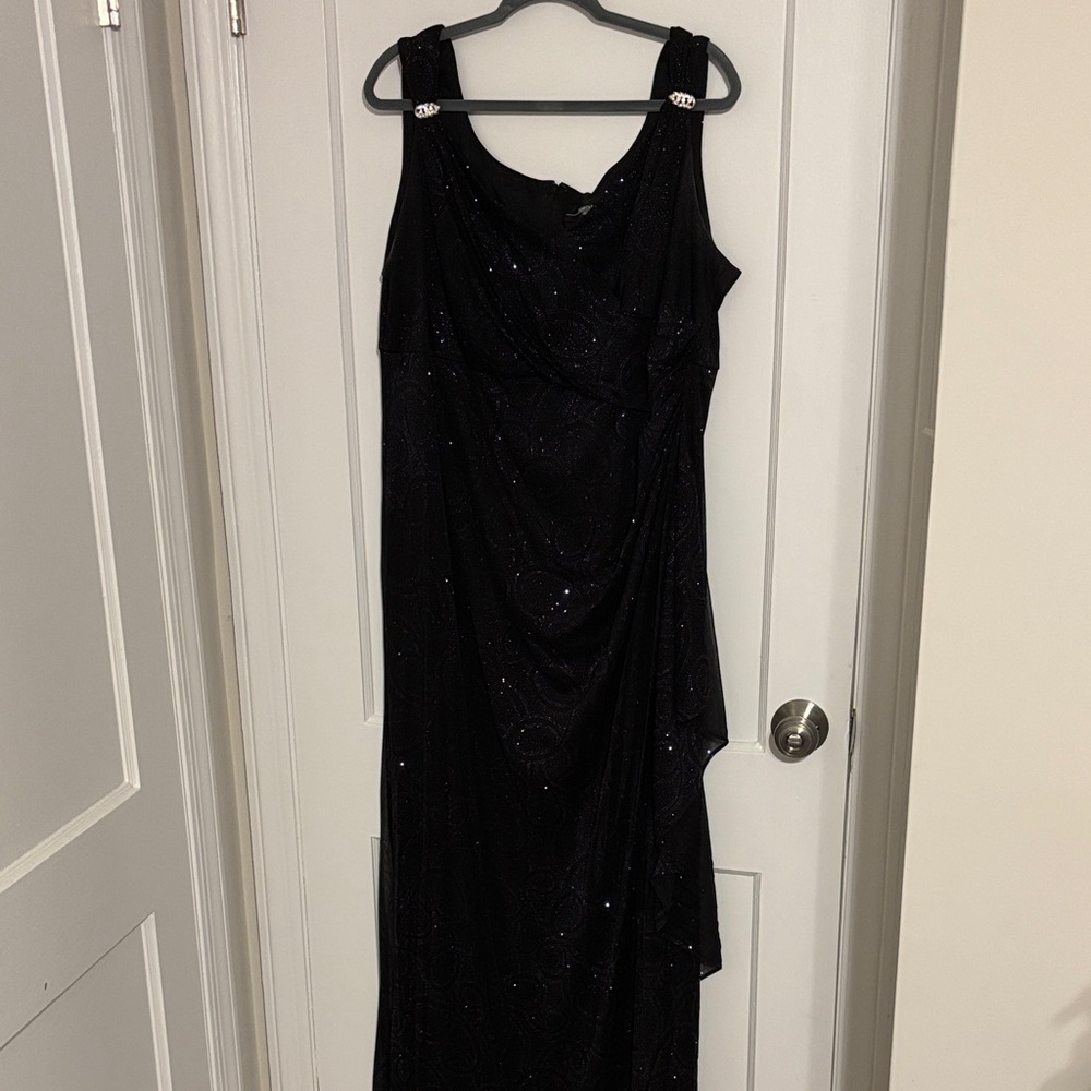 R&M Richards One Shoulder Black Dress